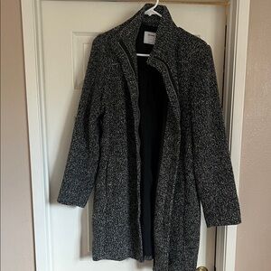 Old Navy Charcoal and White Coat